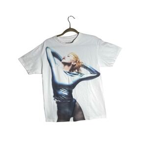 Madonna The Celebration Tour Graphic T-Shirt White Absolutely No Regrets Size M